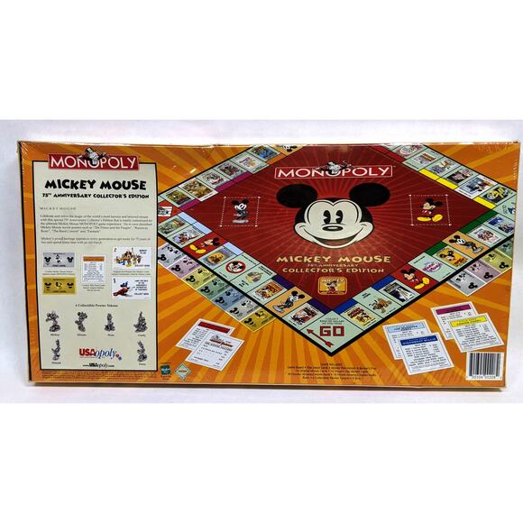 Disneyana - Mickey Mouse Monopoly 75th Anniversary Collector's Edition See Descr - Picture 6 of 9